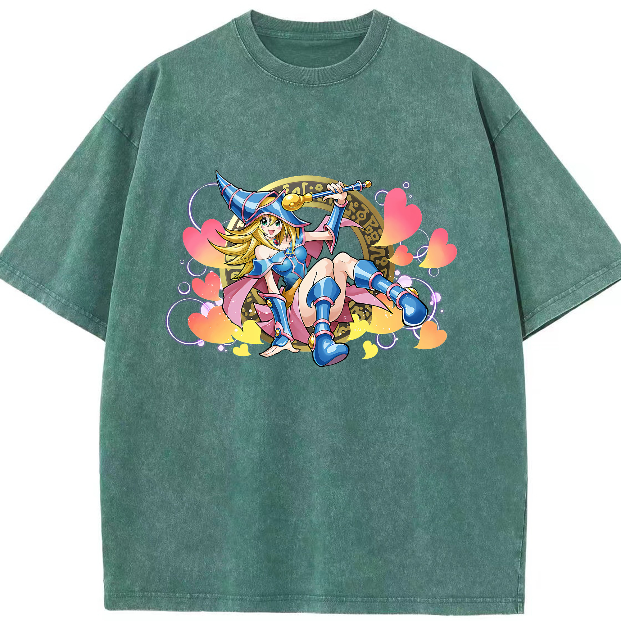 （画像用） 遊☆戯☆王 Yu-Gi-Oh! 綿100% ヴィンテージ風 半袖Tシャツ（フロントプリント）